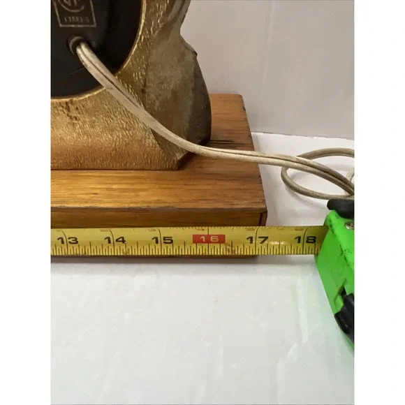 VINTAGE Gold TONE METAL HORSE & CLOCK  MOVEMENT BY UNITED MADE IN USA- Works! - Picture 9 of 11